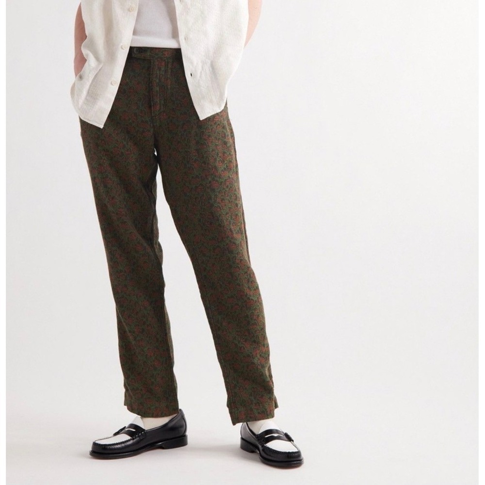 Corridor‎ New York Mens Size 34 Patterned 100% Cotton Pants Relaxed Straight Leg